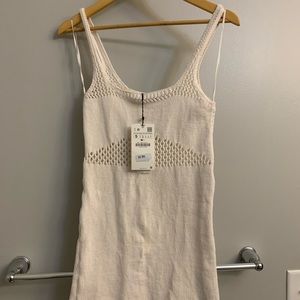 ZARA Knitted Crème Dress